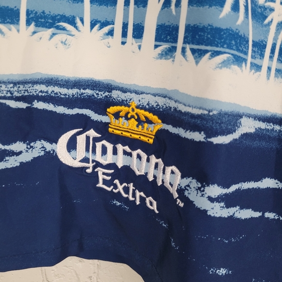 CORONA EXTRA | stretch stripe palm trees beach swim board shorts - Picture 3 of 8